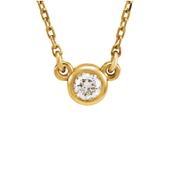 Diamond Bezel Set Necklace